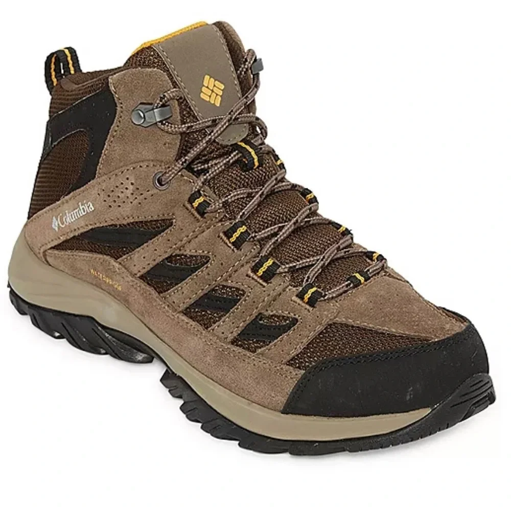 NEW Columbia Mens Crestwood Mid Wp Waterproof Flat Heel Hiking Boots - Picture 1 of 2